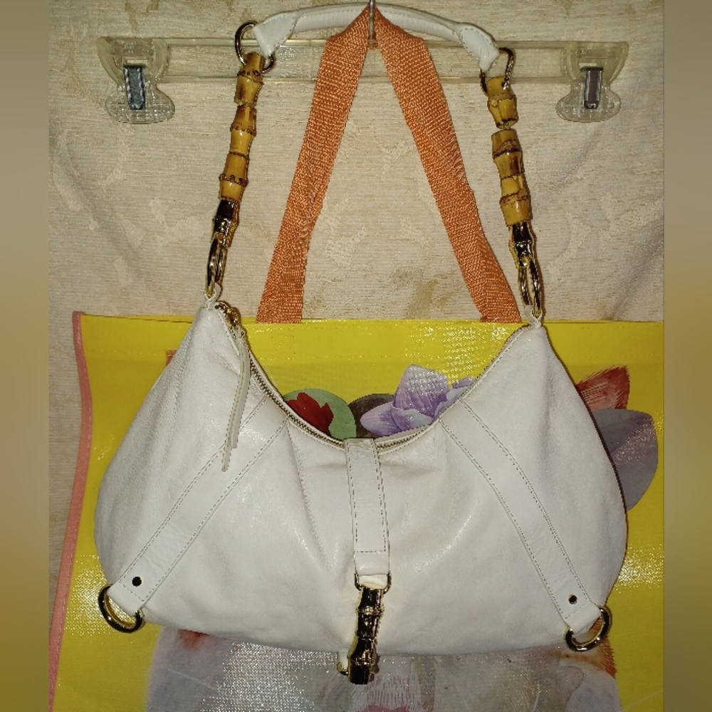 Vintage Banana Republic White Leather Women's Bag